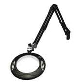 O.C White 62400-4-B ESD-Safe 4-Diopter LED Magnifier with 43" Reach & Clamp Base, Carbon Black