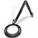 O.C White 62600-4-B ESD-Safe 4-Diopter LED Magnifier with 43" Reach & Weighted Base, Carbon Black