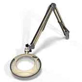 O.C. White 82300-4 Green-Lite 4 Diopter Rectangular LED Magnifier With Screw Down Base, 43"