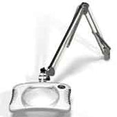 O.C White 82400-4-MW ESD-Safe 4-Diopter LED Magnifier with 43" Reach & Clamp Base, Medical White
