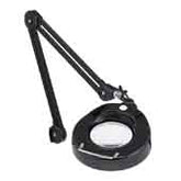 O.C. White EM-36-B 3 Diopter Round Magnifier with 36" Arm Table Edge Clamp Black