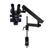 O.C. White TKPZ-FA Pro-Zoom 6.5 ESD-Safe Binocular Microscope with Dual Arm Base