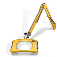 O.C. White 82400-4-BY ESD-Safe 4-Diopter LED Magnifier with 43" Reach and Clamp Base, Blazing Yellow