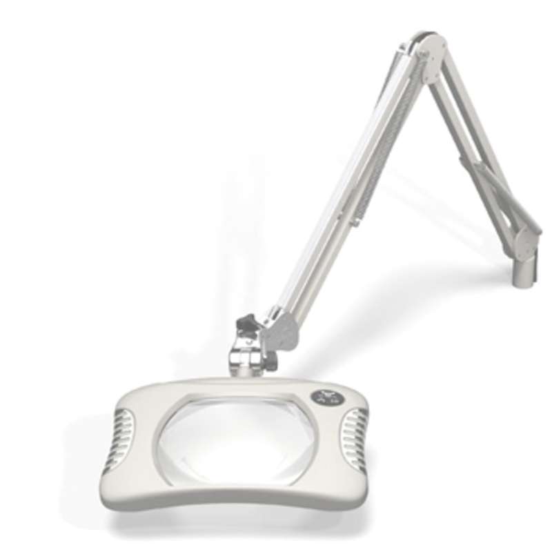 O.C White 82300-4-MW ESD-Safe 4-Diopter LED Magnifier with 43" Reach & Screw Down Base, Medical White