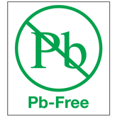 Identco PB-FREE-PRODUCT .50x.50 Glossy White Polyester Environmental Compliance Label, 2500/Roll