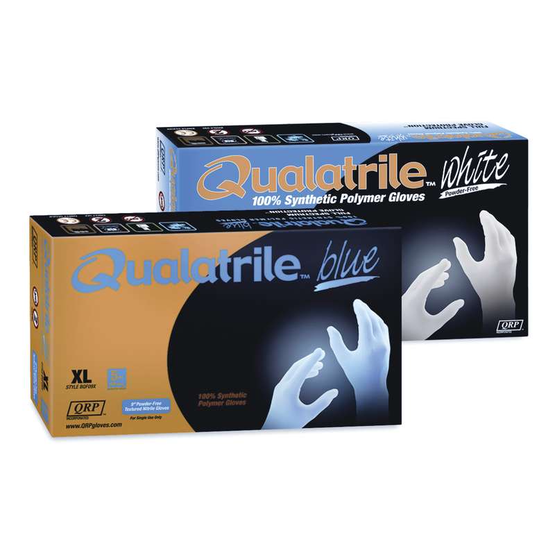 PIP BQF09XL Disposable Nitrile Gloves, 9 5Mil Blue Powder-Free, 100/Box