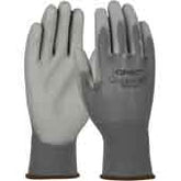 PIP PDGNYL Qualakote Polyurethane Palm Coated Nylon Gloves, Gray, 12 Per Pack