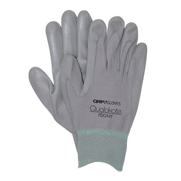 PIP PDGNYM Qualakote Polyurethane Palm Coated Nylon Gloves, Gray, 12 Per Pack
