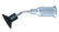 Excelta PVB-CB-38 Three Star Black Buna-N Static Safe Tip Bent, 3/8"