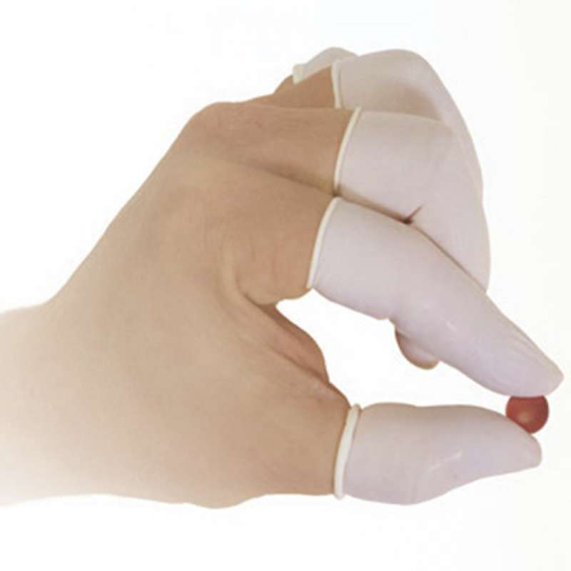 PIP 9CS Cleanroom Dissipative White Nitrile Finger Cots