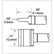 Metcal RFP-BL2 RFP Series Rework Blade Cartridge for MFR-HSR Iron, 16.00mm