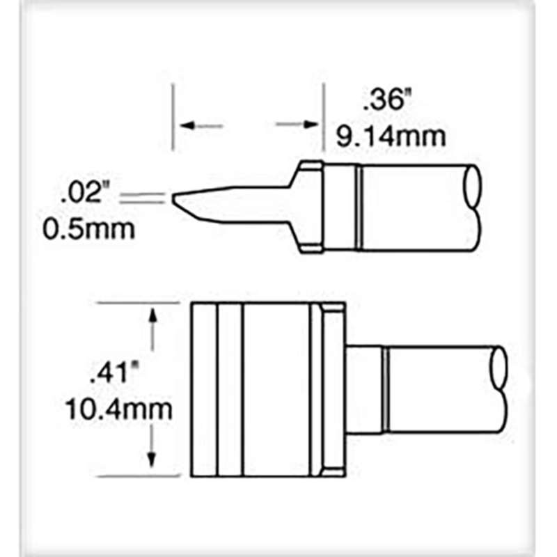 Metcal RFP-BL2 RFP Series Rework Blade Cartridge for MFR-HSR Iron, 16.00mm