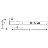 Hexacon HT470X Semi-Chisel Soldering Tip, 3/8"