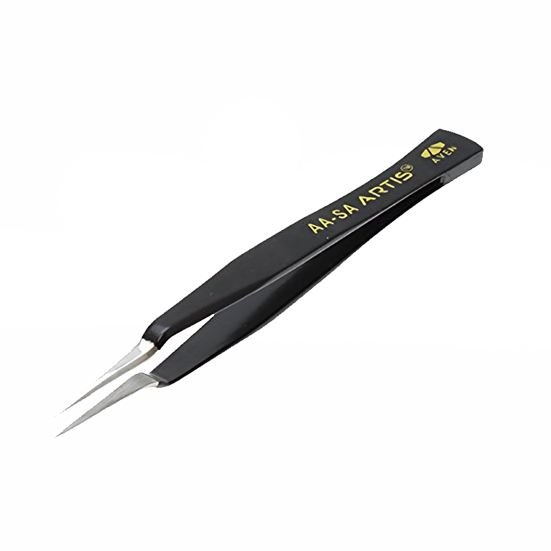 Aven 18013ARS AA-SA Style Tweezer, Black with Yellow Print