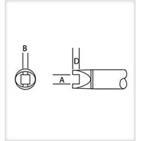 Metcal SMTC-188 Angled Slot Cartridge Soldering Tip for MX Series Systems