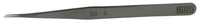 Excelta SS-S-SE Stainless Steel Tweezer with Long Fine Point Tip, 5.5"