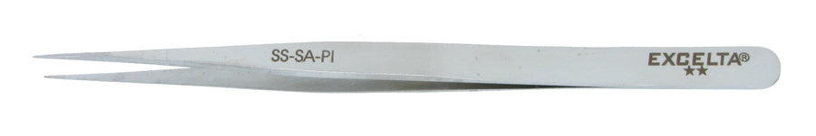 Excelta SS-SA-PI Stainless Steel Anti-Magnetic Tweezer with Long Straight Tip, 5-1/2"