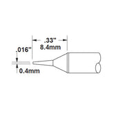 Metcal STTC-022 STTC 600 Series Sharp Conical Cartridge Soldering Tip for MX Series Systems, 0.40mm