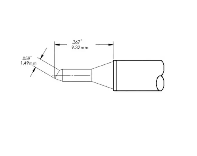 Metcal STTC-124 STTC Series 30° Beveled Solder Cartridge