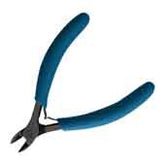 Swanstrom 411 ESD-Safe Oval Head Flush Cutter with Cushion Grip Handle, 4"