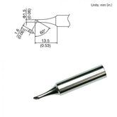 Hakko T18-CF15 60° Face Tinned Bevel Soldering Tip, 1.5mm