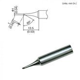 Hakko T18-CF1 60° Face Tinned Bevel Soldering Tip, 1.0mm
