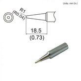 Hakko T19-B2 Conical Soldering Tip for FX-8805 & FX-601, 1.0mm