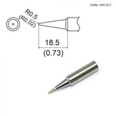 Hakko T19-B T19 Series Conical Soldering Tip for FX-8805/601, 0.5mm