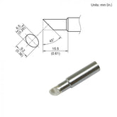 HAKKO T19-C65 Beveled Conical Solder Tip for FX601 Iron, 6.5mm