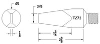 Hexacon T271 Screw Semi Chisel Soldering Tip, 3/8"