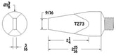 Hexacon T273 Screw Semi Chisel Soldering Tip, 1-3/8"