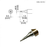 HAKKO T30-D1 Tip for FM-2032 Micro Soldering Module, 1.0 x 6.5mm