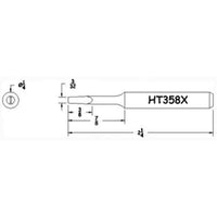 Hexacon HT358X Turned-Down Semi-Chisel Soldering Tip, 1/4"