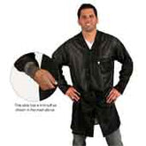 Techwear LOC-93C-L ESD-Safe Traditional Style Lapel Coat in OFX-100 Material with Cuff, Large