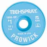 Techspray 1808-10F Pro-Wick Rosin Desoldering Braid, .035", 10' White ESD Spool