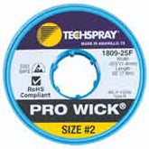 Techspray 1809-25F Pro Wick 25' Yellow #2 Desoldering Braid