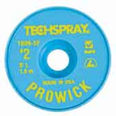 Techspray 1809-5F Pro-Wick Rosin Desoldering Braid, .055", 5' Yellow ESD Spool