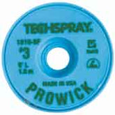 Techspray 1810-5F Pro Wick Rosin Desoldering Braid, .075", 5' Green ESD Spool 