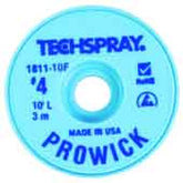 Techspray 1811-10F ProWick Rosin Desoldering Braid, .098", 10' Spool