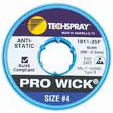 Techspray 1811-25F Pro-Wick Rosin Desoldering Braid, .098", 25' Blue ESD Spool
