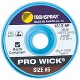 Techspray 1812-5F Pro-Wick Rosin Desoldering Braid, .130", 5' Brown ESD Spool