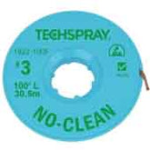 Techspray 1822-100F No-Clean Desoldering Braid, .075", 100' Green ESD Spool