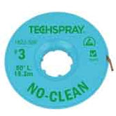 Techspray 1822-50F No-Clean Desoldering Braid, .075", 50' Green ESD Spool