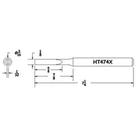 Hexacon HT474X Turned-Down Full-Chisel Soldering Tip, 3/16"