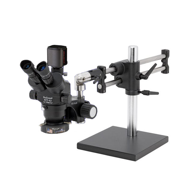 O.C. White TKPZT ProZoom 6.5 Trinocular Microscope with Dual Arm Base