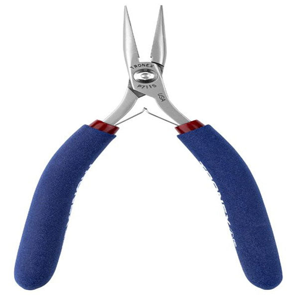 Tronex P711S Chain Nose Pliers Serrated Jaw, Ergonomic Handle Length