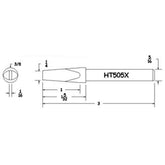Hexacon HT505X Mushroom-Conical Chisel Soldering Tip, 5/16"