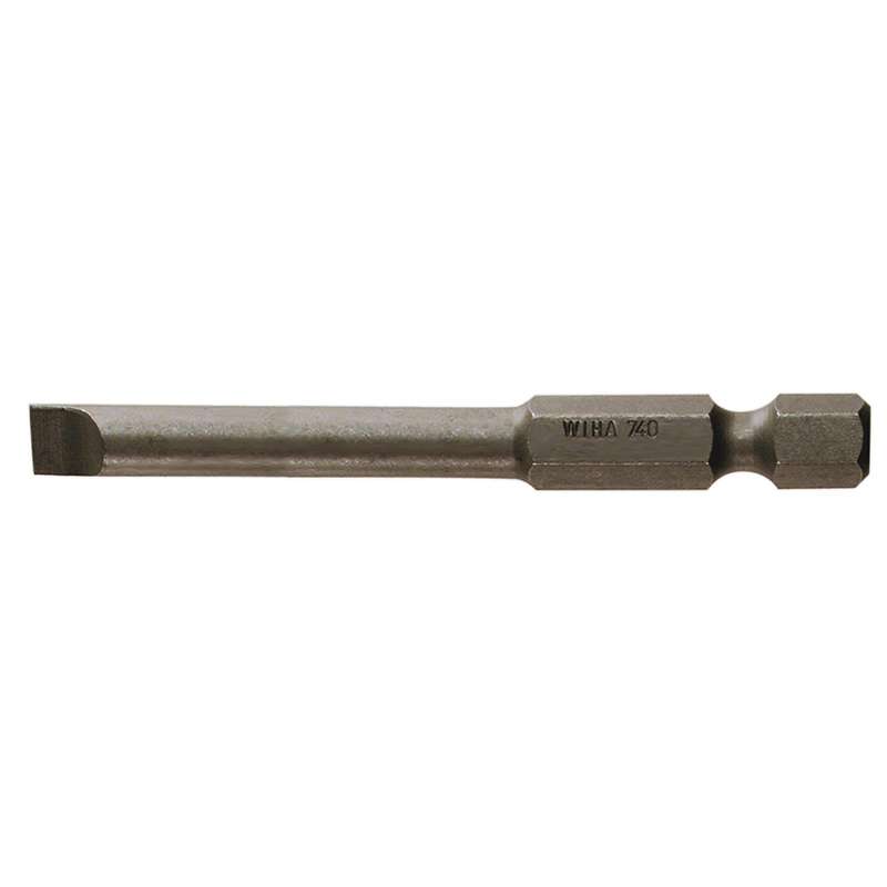 Wiha 74033 Slotted Power Bit, 2.5mm x 70mm