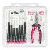 Wiha 26190 Screwdriver Set Slotted/Phillips Precision Handle, 8 Piece