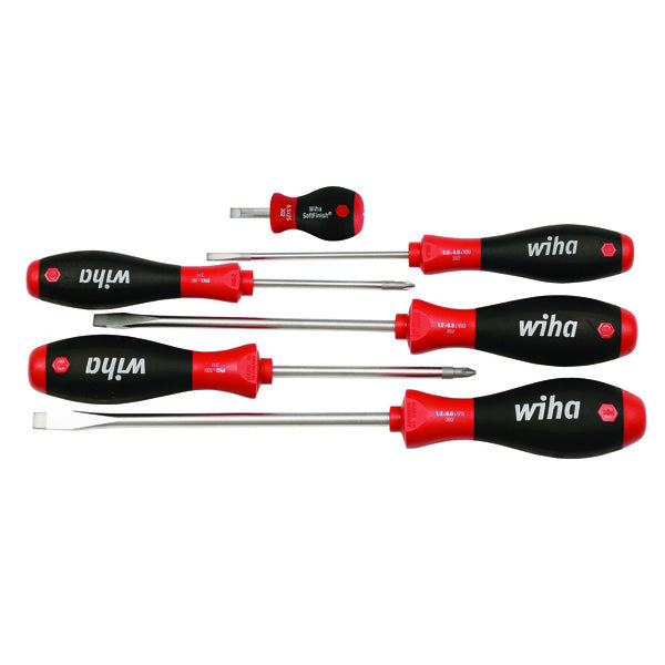 Wiha 30294 SoftFinish Slotted/Phillips Screwdriver, 6 Piece Set